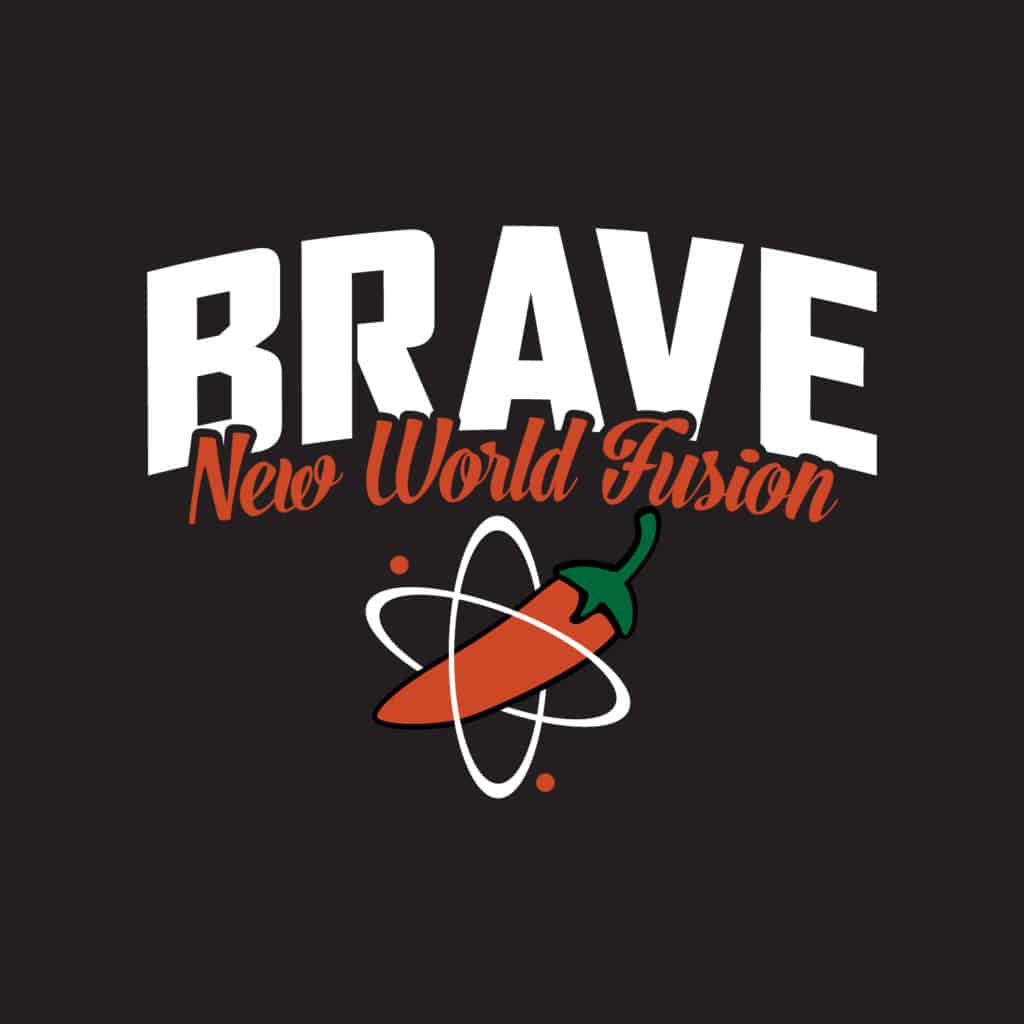 brave new world fusion food truck logo