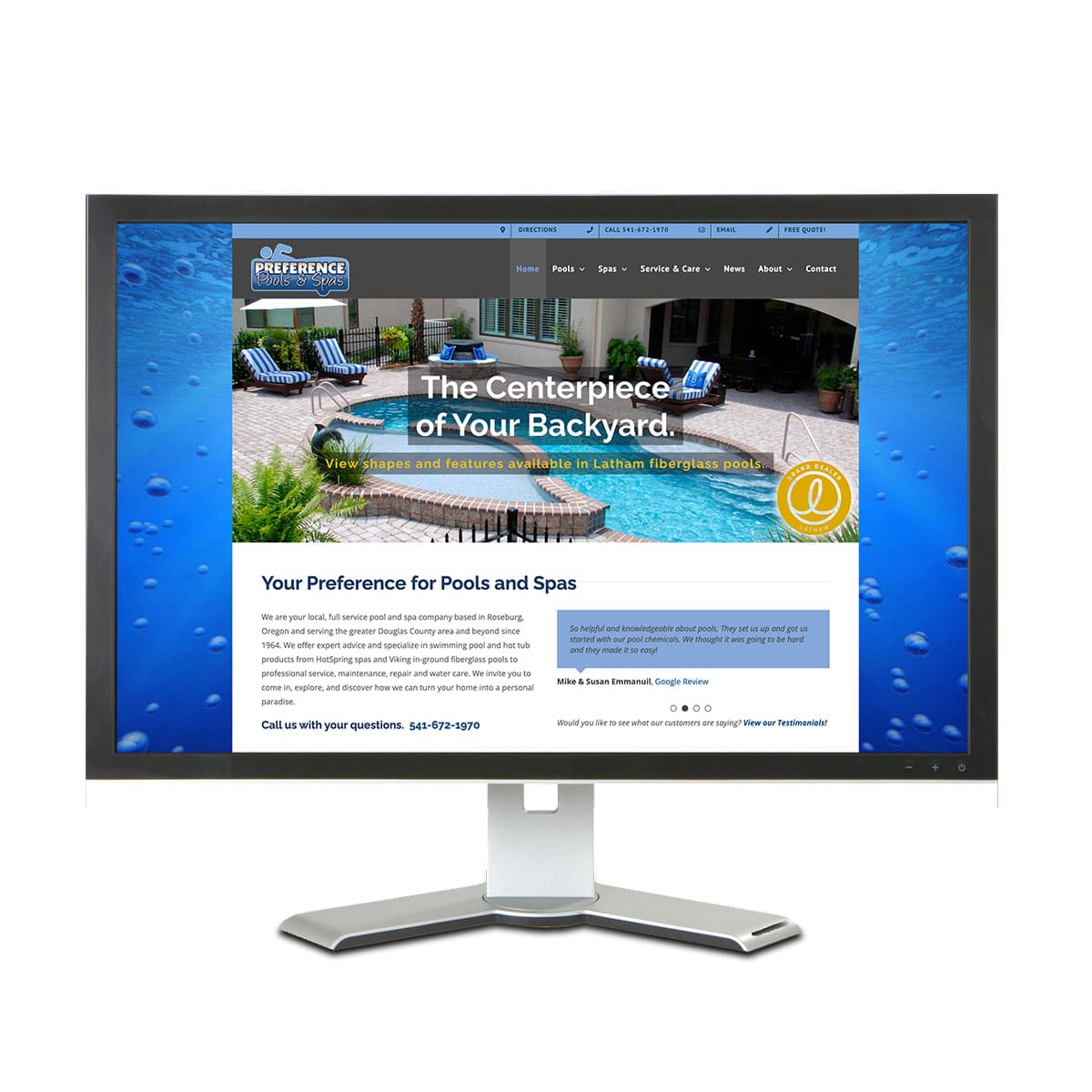 Preference Pools & Spas website